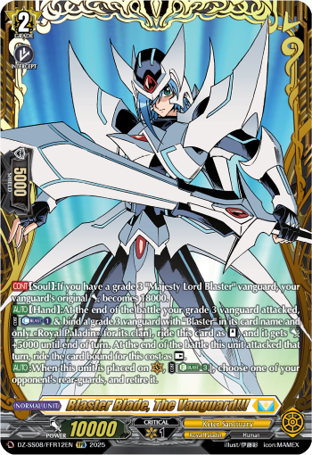 (FFR12) Cardfight Vanguard Festival Booster 2025 Single: Blaster Blade, The Vanguard!!! [D-Format] (V.1 - Double Frame Rare)  Double Frame Rare