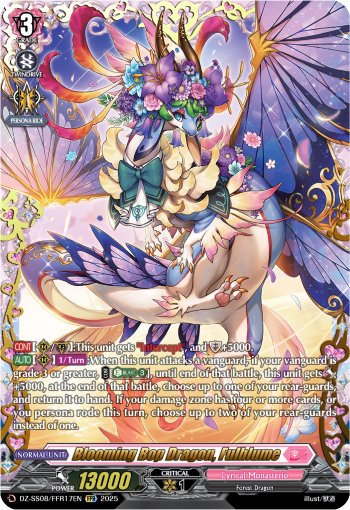 (FFR17) Cardfight Vanguard Festival Booster 2025 Single: Blooming Bop Dragon, Fulblume [D-Format] (V.2 - Double Frame Rare)  Double Frame Rare