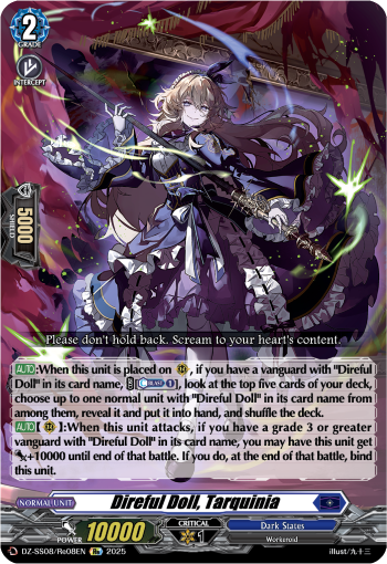 (Re08) Cardfight Vanguard Festival Booster 2025 Single: Direful Doll, Tarquinia [D-Format]  Special Reprint