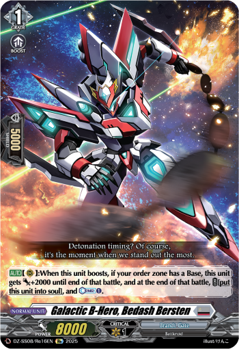 (Re16) Cardfight Vanguard Festival Booster 2025 Single: Galactic B-Hero, Bedash Bersten [D-Format]  Special Reprint