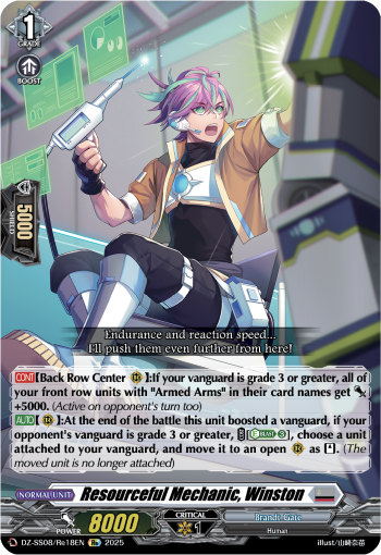 (Re18) Cardfight Vanguard Festival Booster 2025 Single: Resourceful Mechanic, Winston [D-Format]  Special Reprint