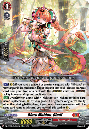 (Re38) Cardfight Vanguard Festival Booster 2025 Single: Blaze Maiden, Cindi [D-Format] (V.2 - Special Reprint)  Special Reprint