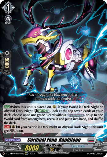 (Re41) Cardfight Vanguard Festival Booster 2025 Single: Cardinal Fang, Raphilogg [D-Format] (V.2 - Special Reprint)  Special Reprint