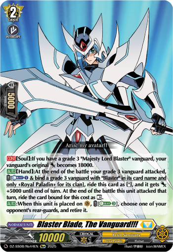 (Re44) Cardfight Vanguard Festival Booster 2025 Single: Blaster Blade, The Vanguard!!! [D-Format] (V.2 - Special Reprint)  Special Reprint