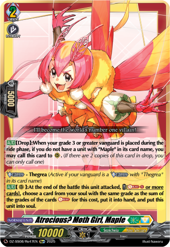 (Re47) Cardfight Vanguard Festival Booster 2025 Single: Atrocious? Moth Girl, Maple [D Format] (V.2 - Special Reprint)  Special Reprint