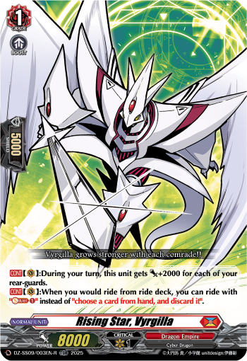 (003-R) Cardfight Vanguard Zero Tendo Start Deck Single: Rising Star, Vyrgilla [D-Format] (V.2 - Trial Deck Rare)  Trial Deck Rare