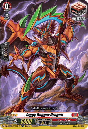 (015-R) Cardfight Vanguard Zero Tendo Start Deck Single: Jaggy Dagger Dragon [D-Format] (V.2 - Trial Deck Rare)  Trial Deck Rare