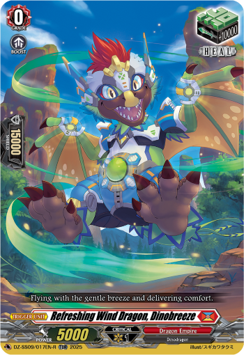 (017-R) Cardfight Vanguard Zero Tendo Start Deck Single: Refreshing Wind Dragon, Dinobreeze [D-Format] (V.2 - Trial Deck Rare)  Trial Deck Rare