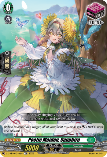(016) Cardfight Vanguard Shiki Otei Start Deck Single: Poetic Maiden, Sapphira [D-Format] (V.1 - Trial Deck)  Trial Deck
