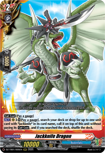 (005) Cardfight Vanguard Future Card Buddyfight Single: Jackknife Dragon [D-Format] (V.1 - Triple Rare)  Triple Rare
