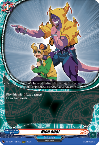 (011) Cardfight Vanguard Future Card Buddyfight Single: Nice one! [D-Format] (V.1 - Triple Rare)  Triple Rare