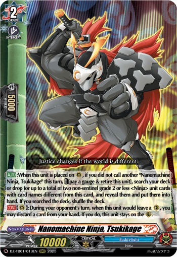 (013) Cardfight Vanguard Future Card Buddyfight Single: Nanomachine Ninja, Tsukikage [D-Format] (V.1 - Triple Rare)  Triple Rare