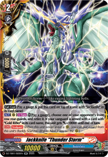 (022) Cardfight Vanguard Future Card Buddyfight Single: Jackknife Thunder Storm [D-Format]  Double Rare