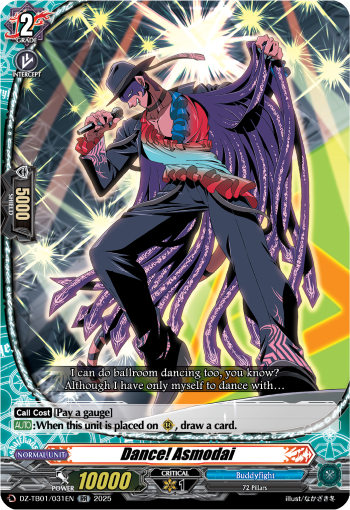 (031) Cardfight Vanguard Future Card Buddyfight Single: Dance! Asmodai [D-Format]  Double Rare