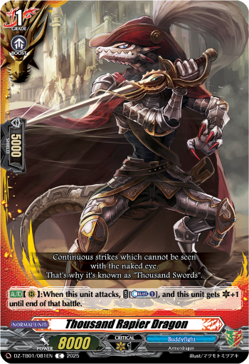(081) Cardfight Vanguard Future Card Buddyfight Single: Thousand Rapier Dragon [D-Format] (V.1 - Common)  Common