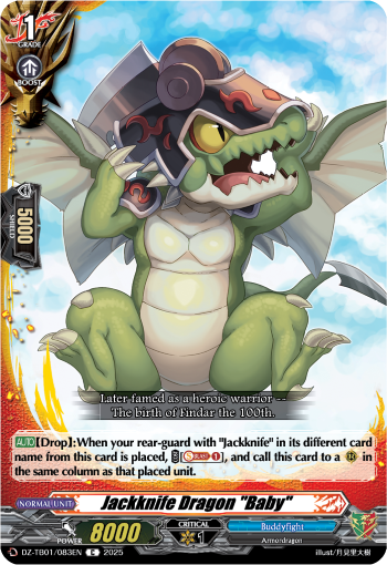 (083) Cardfight Vanguard Future Card Buddyfight Single: Jackknife Dragon Baby [D-Format] (V.1 - Common)  Common