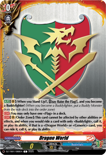 (088) Cardfight Vanguard Future Card Buddyfight Single: Dragon World [D-Format] (V.1 - Common)  Common