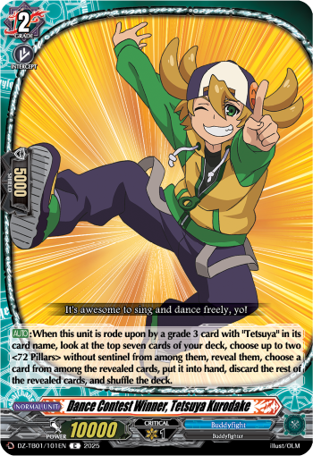 (101) Cardfight Vanguard Future Card Buddyfight Single: Dance Contest Winner, Tetsuya Kurodake [D-Format] (V.1 - Common)  Common
