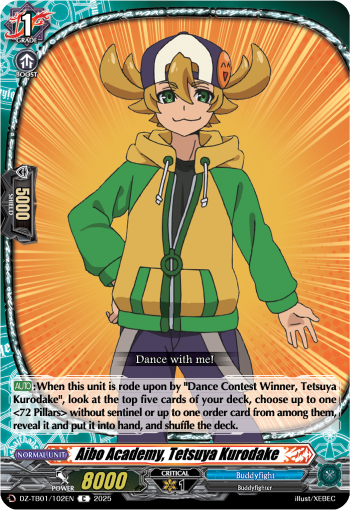 (102) Cardfight Vanguard Future Card Buddyfight Single: Aibo Academy, Tetsuya Kurodake [D-Format] (V.1 - Common)  Common