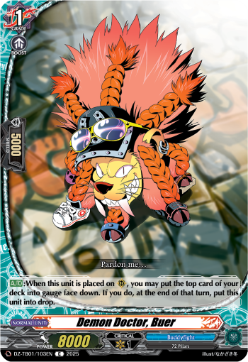 (103) Cardfight Vanguard Future Card Buddyfight Single: Demon Doctor, Buer [D-Format] (V.1 - Common)  Common