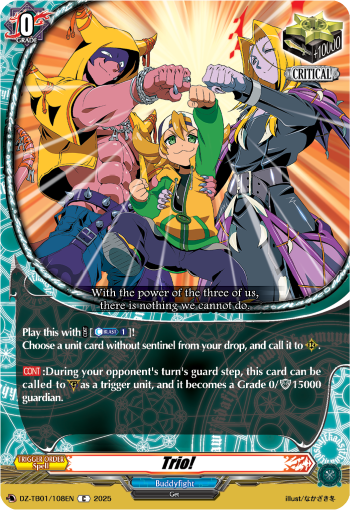(108) Cardfight Vanguard Future Card Buddyfight Single: Trio! [D-Format] (V.1 - Common)  Common