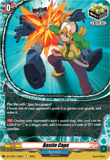 (109) Cardfight Vanguard Future Card Buddyfight Single: Bastin Caps [D-Format] (V.1 - Common)  Common