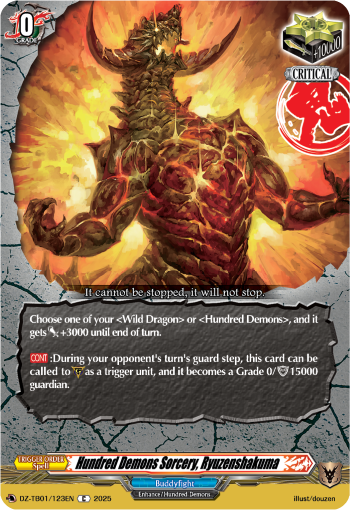 (123) Cardfight Vanguard Future Card Buddyfight Single: Hundred Demons Sorcery, Ryuzenshakuma [D-Format] (V.1 - Common)  Common