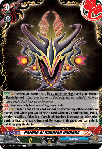 (131) Cardfight Vanguard Future Card Buddyfight Single: Parade of Hundred Demons [D-Format] (V.1 - Common)  Common
