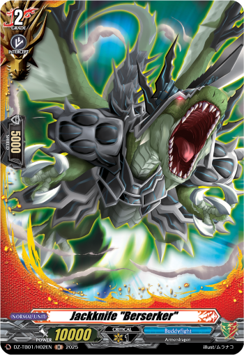 (H02) Cardfight Vanguard Future Card Buddyfight Single: Jackknife Berserker [D-Format] (V.2 - Holo)  Holo