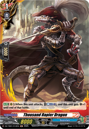 (H12) Cardfight Vanguard Future Card Buddyfight Single: Thousand Rapier Dragon [D-Format] (V.2 - Holo)  Holo