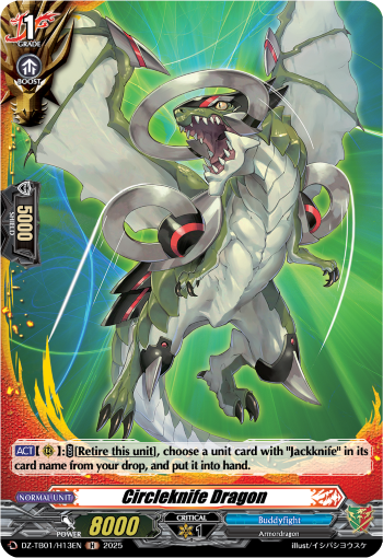 (H13) Cardfight Vanguard Future Card Buddyfight Single: Circleknife Dragon [D-Format] (V.2 - Holo)  Holo