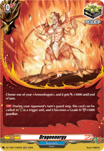 (H22) Cardfight Vanguard Future Card Buddyfight Single: Dragoenergy [D-Format] (V.2 - Holo)  Holo