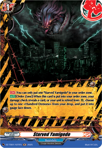 (H27) Cardfight Vanguard Future Card Buddyfight Single: Starved Yamigedo [D-Format] (V.2 - Holo)  Holo
