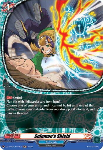 (H34) Cardfight Vanguard Future Card Buddyfight Single: Solomon's Shield [D-Format] (V.2 - Holo)  Holo