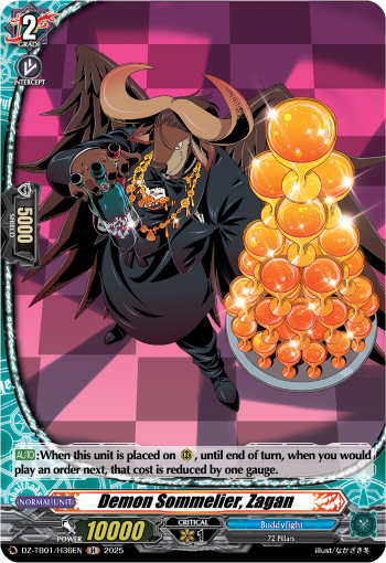 (H36) Cardfight Vanguard Future Card Buddyfight Single: Demon Sommelier, Zagan [D-Format] (V.2 - Holo)  Holo