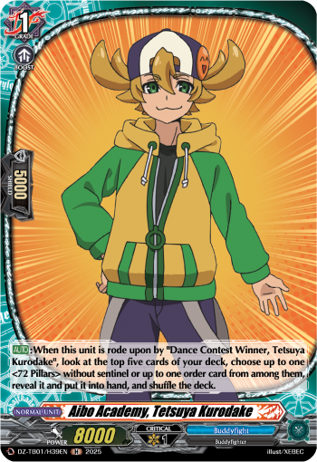 (H39) Cardfight Vanguard Future Card Buddyfight Single: Aibo Academy, Tetsuya Kurodake [D-Format] (V.2 - Holo)  Holo