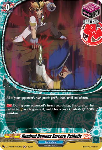 (H49) Cardfight Vanguard Future Card Buddyfight Single: Hundred Demons Sorcery, Pathetic [D-Format] (V.2 - Holo)  Holo