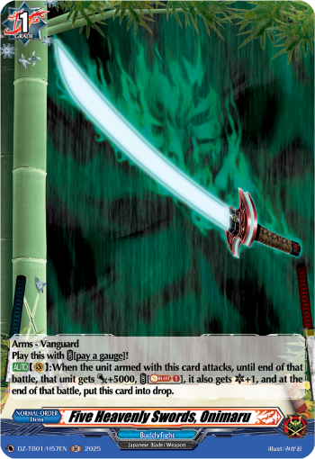 (H57) Cardfight Vanguard Future Card Buddyfight Single: Five Heavenly Swords, Onimaru [D-Format] (V.2 - Holo)  Holo
