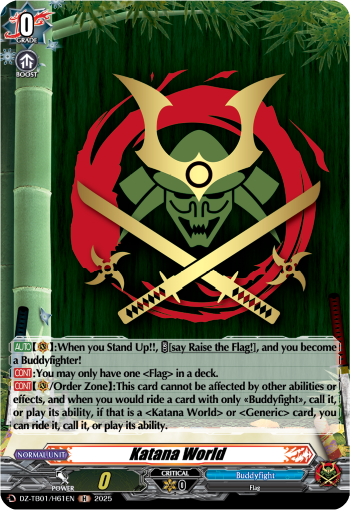(H61) Cardfight Vanguard Future Card Buddyfight Single: Katana World [D-Format] (V.2 - Holo)  Holo