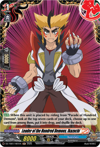 (H81) Cardfight Vanguard Future Card Buddyfight Single: Leader of the Hundred Demons, Ikazuchi [D-Format] (V.2 - Holo)  Holo