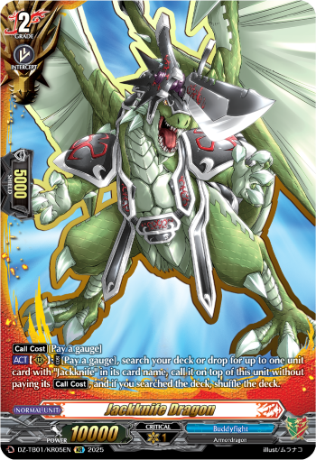 (KR05) Cardfight Vanguard Future Card Buddyfight Single: Jackknife Dragon [D-Format] (V.3 - Feature Rare)  Feature Rare
