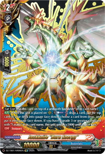 (KR06) Cardfight Vanguard Future Card Buddyfight Single: Jackknife Burn Energy [D-Format] (V.2 - Feature Rare)  Feature Rare