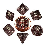 Fanroll - 10mm Mini Polyhedral Dice set - Ethereal Black