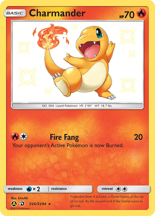 (SV006/SV094) Pokemon TCG Hidden Fates Single: Charmander   Shiny Rare