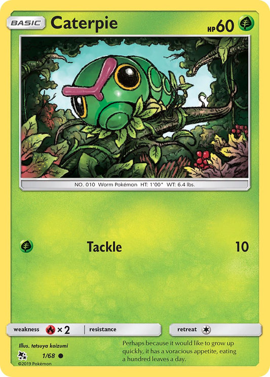 (001/68) Pokemon TCG Hidden Fates Single: Caterpie   Common