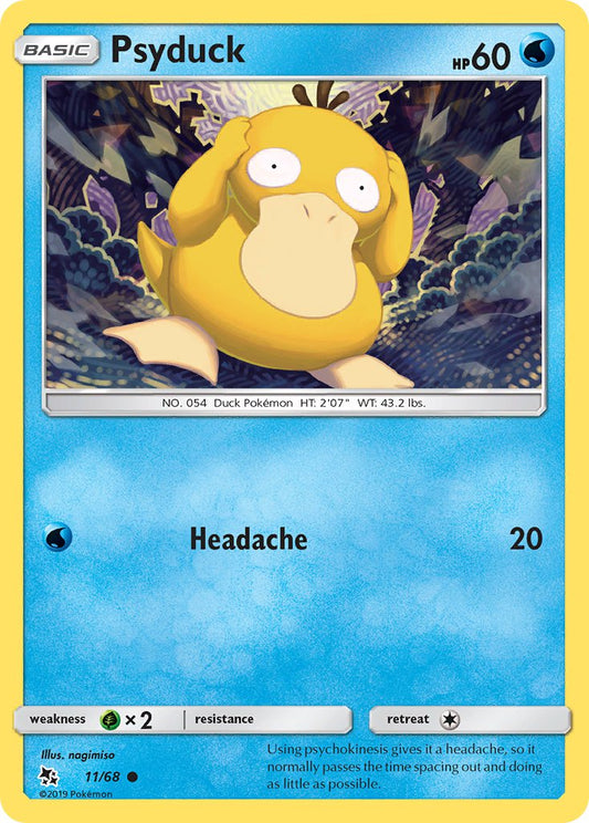 (011/68) Pokemon TCG Hidden Fates Single: Psyduck   Common