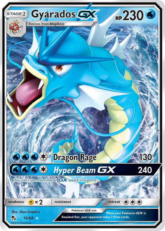 (016/68) Pokemon TCG Hidden Fates Single: Gyarados GX   Ultra Rare