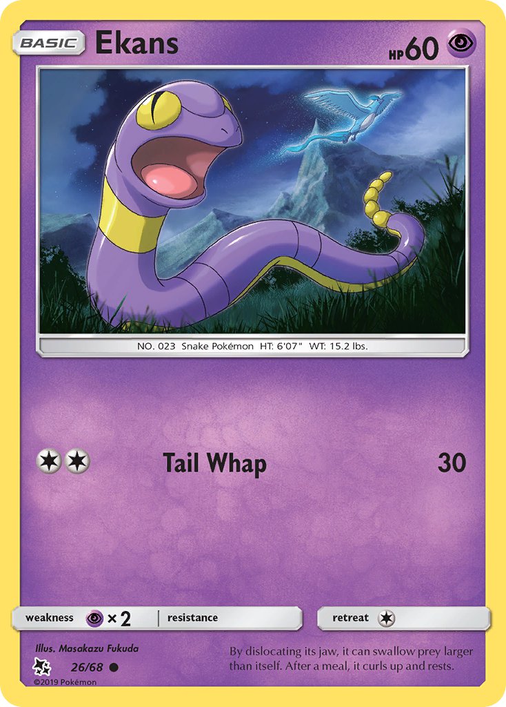 (026/68) Pokemon TCG Hidden Fates Single: Ekans   Common