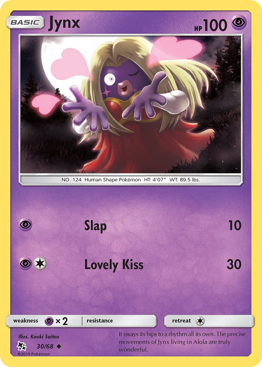 (030/68) Pokemon TCG Hidden Fates Single: Jynx   Uncommon
