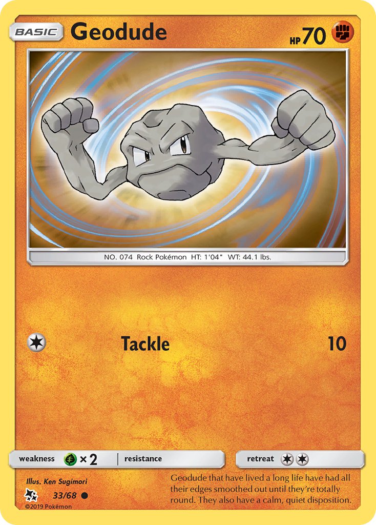 (033/68) Pokemon TCG Hidden Fates Single: Geodude   Common
